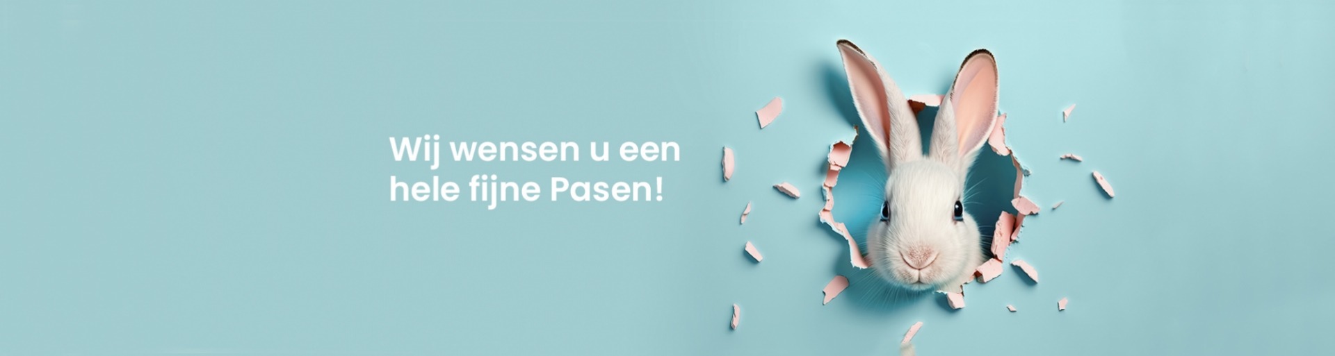 paashaas die uit de achtergrond komt